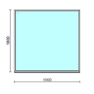 Fix ablak.  190x180 cm (Rendelhető méretek: szélesség 185-194 cm, magasság 175-184 cm.)   Green 76 profilból