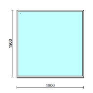 Fix ablak.  190x190 cm (Rendelhető méretek: szélesség 185-194 cm, magasság 185-194 cm.)   Green 76 profilból