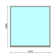 Fix ablak.  190x190 cm (Rendelhető méretek: szélesség 185-194 cm, magasság 185-194 cm.) Deluxe A85 profilból