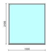 Fix ablak.  190x210 cm (Rendelhető méretek: szélesség 185-194 cm, magasság 205-214 cm.)   Green 76 profilból