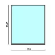 Fix ablak.  190x220 cm (Rendelhető méretek: szélesség 185-194 cm, magasság 215-224 cm.)  New Balance 85 profilból