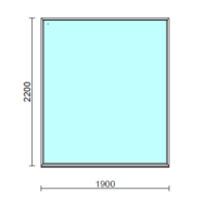 Fix ablak.  190x220 cm (Rendelhető méretek: szélesség 185-194 cm, magasság 215-224 cm.)  New Balance 85 profilból