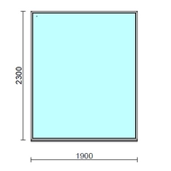 Fix ablak.  190x230 cm (Rendelhető méretek: szélesség 185-190 cm, magasság 225-230 cm.)  New Balance 85 profilból
