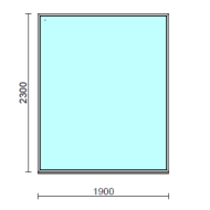 Fix ablak.  190x230 cm (Rendelhető méretek: szélesség 185-190 cm, magasság 225-230 cm.)  New Balance 85 profilból
