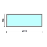 Fix ablak.  200x 70 cm (Rendelhető méretek: szélesség 195-204 cm, magasság 65-74 cm.) Deluxe A85 profilból