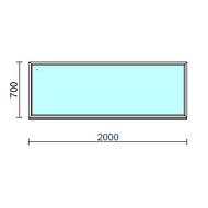 Fix ablak.  200x 70 cm (Rendelhető méretek: szélesség 195-204 cm, magasság 65-74 cm.) Deluxe A85 profilból