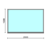 Fix ablak.  200x130 cm (Rendelhető méretek: szélesség 195-204 cm, magasság 125-134 cm.)   Green 76 profilból