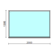 Fix ablak.  200x130 cm (Rendelhető méretek: szélesség 195-204 cm, magasság 125-134 cm.)   Green 76 profilból