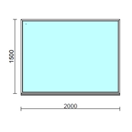 Fix ablak.  200x150 cm (Rendelhető méretek: szélesség 195-204 cm, magasság 145-154 cm.) Deluxe A85 profilból