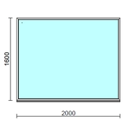 Fix ablak.  200x160 cm (Rendelhető méretek: szélesség 195-204 cm, magasság 155-164 cm.)  New Balance 85 profilból