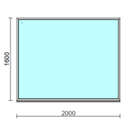 Fix ablak.  200x160 cm (Rendelhető méretek: szélesség 195-204 cm, magasság 155-164 cm.)   Green 76 profilból