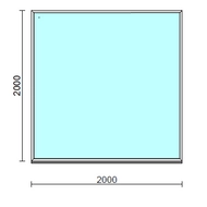 Fix ablak.  200x200 cm (Rendelhető méretek: szélesség 195-204 cm, magasság 195-204 cm.) Deluxe A85 profilból