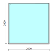 Fix ablak.  200x200 cm (Rendelhető méretek: szélesség 195-204 cm, magasság 195-204 cm.)  New Balance 85 profilból
