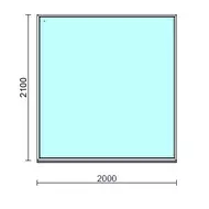 Fix ablak.  200x210 cm (Rendelhető méretek: szélesség 195-204 cm, magasság 205-214 cm.)  New Balance 85 profilból