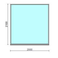 Fix ablak.  200x210 cm (Rendelhető méretek: szélesség 195-204 cm, magasság 205-214 cm.)  New Balance 85 profilból