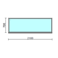 Fix ablak.  210x 70 cm (Rendelhető méretek: szélesség 205-214 cm, magasság 65-74 cm.) Deluxe A85 profilból