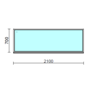 Fix ablak.  210x 70 cm (Rendelhető méretek: szélesség 205-214 cm, magasság 65-74 cm.) Deluxe A85 profilból