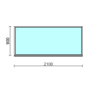 Fix ablak.  210x 90 cm (Rendelhető méretek: szélesség 205-214 cm, magasság 85-94 cm.) Deluxe A85 profilból