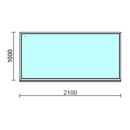 Fix ablak.  210x100 cm (Rendelhető méretek: szélesség 205-214 cm, magasság 95-104 cm.)  New Balance 85 profilból