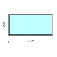 Fix ablak.  210x100 cm (Rendelhető méretek: szélesség 205-214 cm, magasság 95-104 cm.)   Green 76 profilból