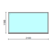 Fix ablak.  210x110 cm (Rendelhető méretek: szélesség 205-214 cm, magasság 105-114 cm.)   Green 76 profilból