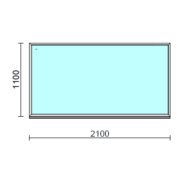 Fix ablak.  210x110 cm (Rendelhető méretek: szélesség 205-214 cm, magasság 105-114 cm.)   Optima 76 profilból