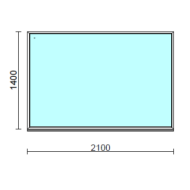 Fix ablak.  210x140 cm (Rendelhető méretek: szélesség 205-214 cm, magasság 135-144 cm.) Deluxe A85 profilból