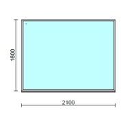 Fix ablak.  210x160 cm (Rendelhető méretek: szélesség 205-214 cm, magasság 155-164 cm.)   Green 76 profilból