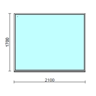Fix ablak.  210x170 cm (Rendelhető méretek: szélesség 205-214 cm, magasság 165-174 cm.)   Green 76 profilból
