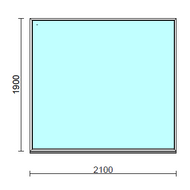 Fix ablak.  210x190 cm (Rendelhető méretek: szélesség 205-214 cm, magasság 185-194 cm.) Deluxe A85 profilból