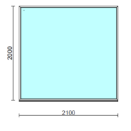 Fix ablak.  210x200 cm (Rendelhető méretek: szélesség 205-214 cm, magasság 195-204 cm.)  New Balance 85 profilból