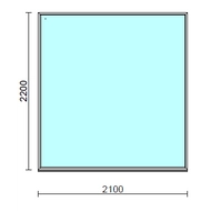 Fix ablak.  210x220 cm (Rendelhető méretek: szélesség 205-210 cm, magasság 215-220 cm.)  New Balance 85 profilból