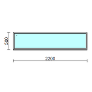 Fix ablak.  220x 50 cm (Rendelhető méretek: szélesség 215-224 cm, magasság 50-54 cm.)  New Balance 85 profilból