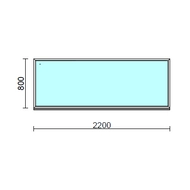 Fix ablak.  220x 80 cm (Rendelhető méretek: szélesség 215-224 cm, magasság 75-84 cm.) Deluxe A85 profilból