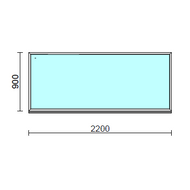Fix ablak.  220x 90 cm (Rendelhető méretek: szélesség 215-224 cm, magasság 85-94 cm.) Deluxe A85 profilból