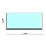 Fix ablak.  220x100 cm (Rendelhető méretek: szélesség 215-224 cm, magasság 95-104 cm.)  New Balance 85 profilból