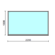 Fix ablak.  220x130 cm (Rendelhető méretek: szélesség 215-224 cm, magasság 125-134 cm.)  New Balance 85 profilból
