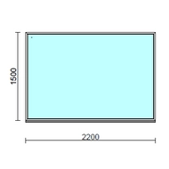 Fix ablak.  220x150 cm (Rendelhető méretek: szélesség 215-224 cm, magasság 145-154 cm.)  New Balance 85 profilból