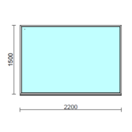Fix ablak.  220x150 cm (Rendelhető méretek: szélesség 215-224 cm, magasság 145-154 cm.) Deluxe A85 profilból