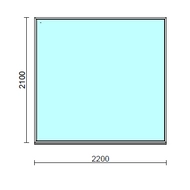 Fix ablak.  220x210 cm (Rendelhető méretek: szélesség 215-220 cm, magasság 205-210 cm.)   Green 76 profilból