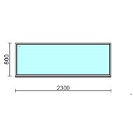 Fix ablak.  230x 80 cm (Rendelhető méretek: szélesség 225-234 cm, magasság 75-84 cm.)   Green 76 profilból