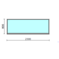 Fix ablak.  230x 80 cm (Rendelhető méretek: szélesség 225-234 cm, magasság 75-84 cm.)   Optima 76 profilból
