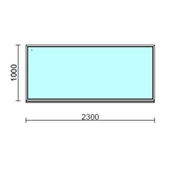 Fix ablak.  230x100 cm (Rendelhető méretek: szélesség 225-234 cm, magasság 95-104 cm.) Deluxe A85 profilból