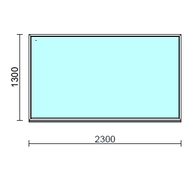 Fix ablak.  230x130 cm (Rendelhető méretek: szélesség 225-234 cm, magasság 125-134 cm.) Deluxe A85 profilból
