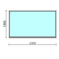 Fix ablak.  230x130 cm (Rendelhető méretek: szélesség 225-234 cm, magasság 125-134 cm.)  New Balance 85 profilból