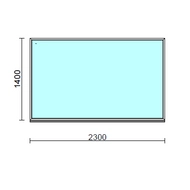 Fix ablak.  230x140 cm (Rendelhető méretek: szélesség 225-234 cm, magasság 135-144 cm.) Deluxe A85 profilból