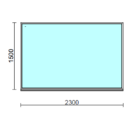 Fix ablak.  230x150 cm (Rendelhető méretek: szélesség 225-234 cm, magasság 145-154 cm.) Deluxe A85 profilból