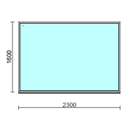 Fix ablak.  230x160 cm (Rendelhető méretek: szélesség 225-234 cm, magasság 155-164 cm.)  New Balance 85 profilból