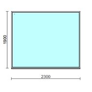 Fix ablak.  230x190 cm (Rendelhető méretek: szélesség 225-230 cm, magasság 185-190 cm.)   Green 76 profilból