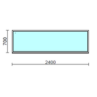 Fix ablak.  240x 70 cm (Rendelhető méretek: szélesség 235-240 cm, magasság 65-74 cm.)  New Balance 85 profilból
